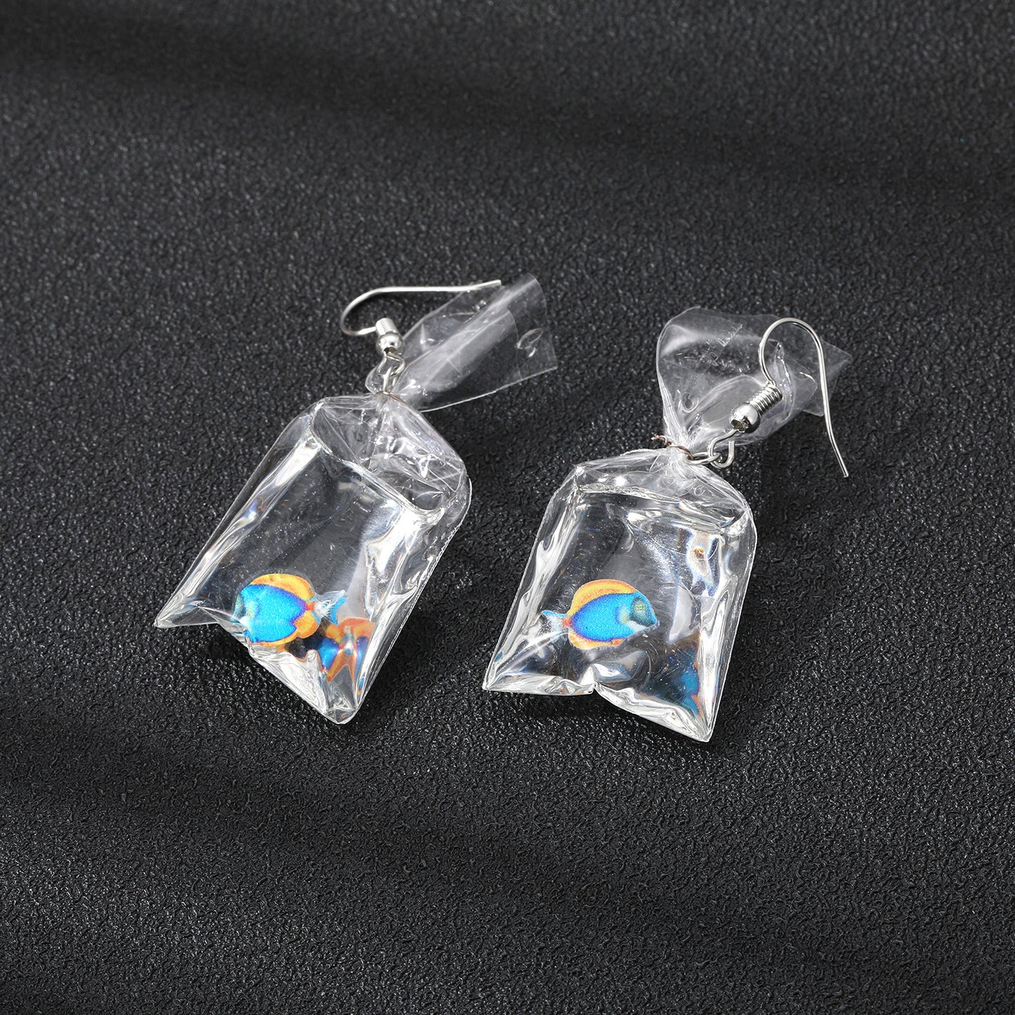 Dazzling Goldfish Water Droplet Earrings - Fashionable Womens Jewelry for Ocean Lovers - Unique Gift Idea for Parties and Special Occasions