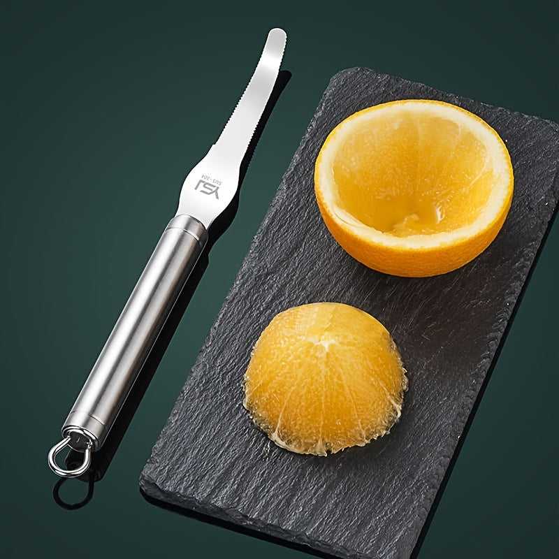 1pc Orange Peeler Tools Stainless Steel Citrus Peel Cutter Citrus Remover Easy Open Lemon Peeler Vegetable Slicer Fruit Tools Kitchen Gadgets Kitchen Accessories