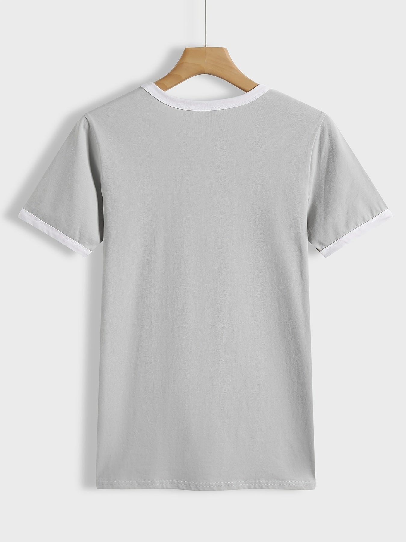 Summer Loose Crew Neck Short Sleeve Casual Simple T-shirt, Women's Clothing