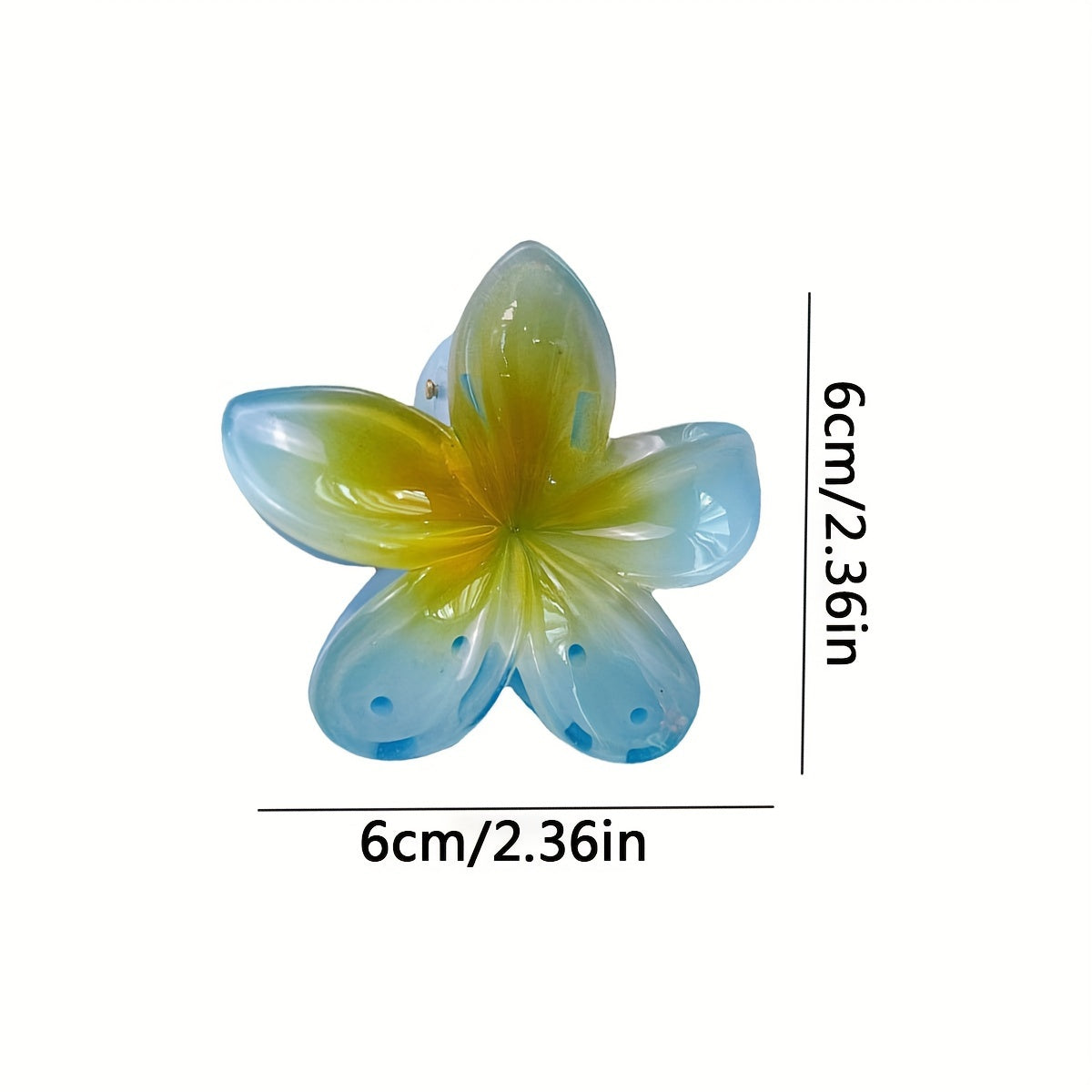 6pcs/1pc Random Color Egg Flower Hairpin, Plastic Fairy Elegant Hairpin, Ideal Gift Choice Gradient Color Flower Hair Claw Clip - Sweet and Elegant Hawaiian Style, Suitable for Women and Girls - Fashion Casual Accessories, Ph