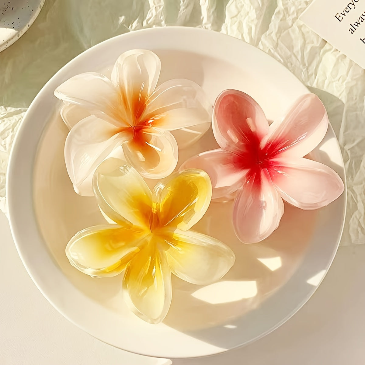 6pcs/1pc Random Color Egg Flower Hairpin, Plastic Fairy Elegant Hairpin, Ideal Gift Choice Gradient Color Flower Hair Claw Clip - Sweet and Elegant Hawaiian Style, Suitable for Women and Girls - Fashion Casual Accessories, Ph