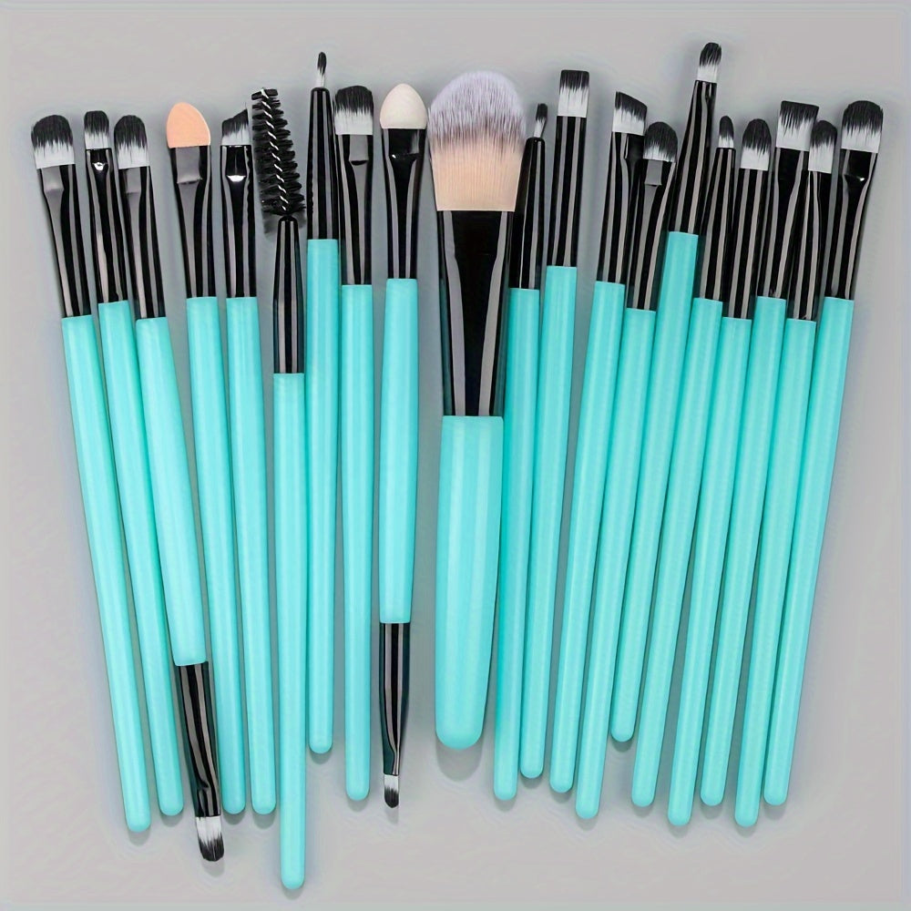 20Pcs Makeup Brushes Set Professional Soft Synthetic Hair Powder Foundation Eyeshadow Make Up Brushes Cosmetics Ideal For Makeup Beginners