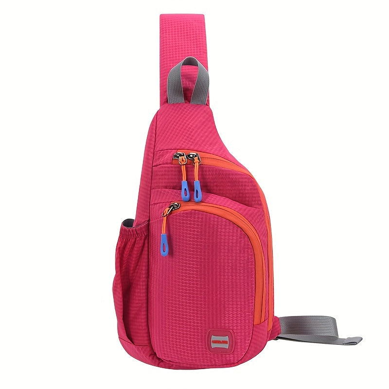 Rugged Waterproof Nylon Waist Pack - Stylish Sling Bag with Secure Zipper Compartment & Handy Side Pocket for Outdoor Adventures