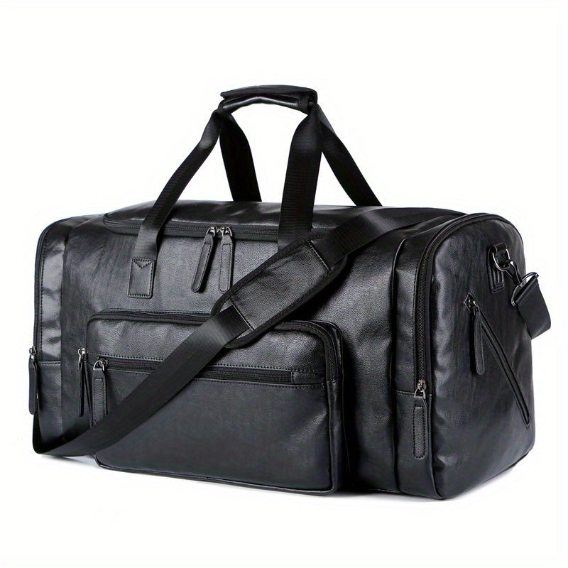 [Casual Travel Duffel] Large Casual Men's Travel Duffel Bag - Adjustable Strap, Multi-Compartment, Carry-On Luggage, Weekend Tote