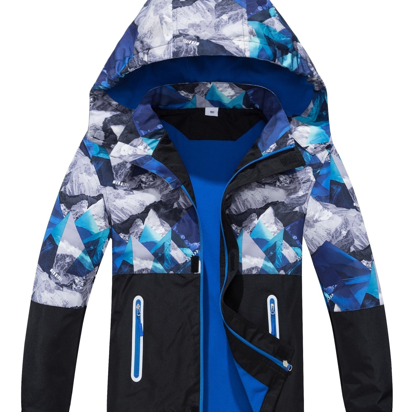 TOP&SKY KIDS Boys Lightweight High Quality Jacket with Removable Hood - Windproof Coat, Full-Zip Closure, Green/Black Camo, Machine Washable Outerwear for & Kids (Spring/Fall) - Ideal for Running, School, Travel, Kids Outdoor