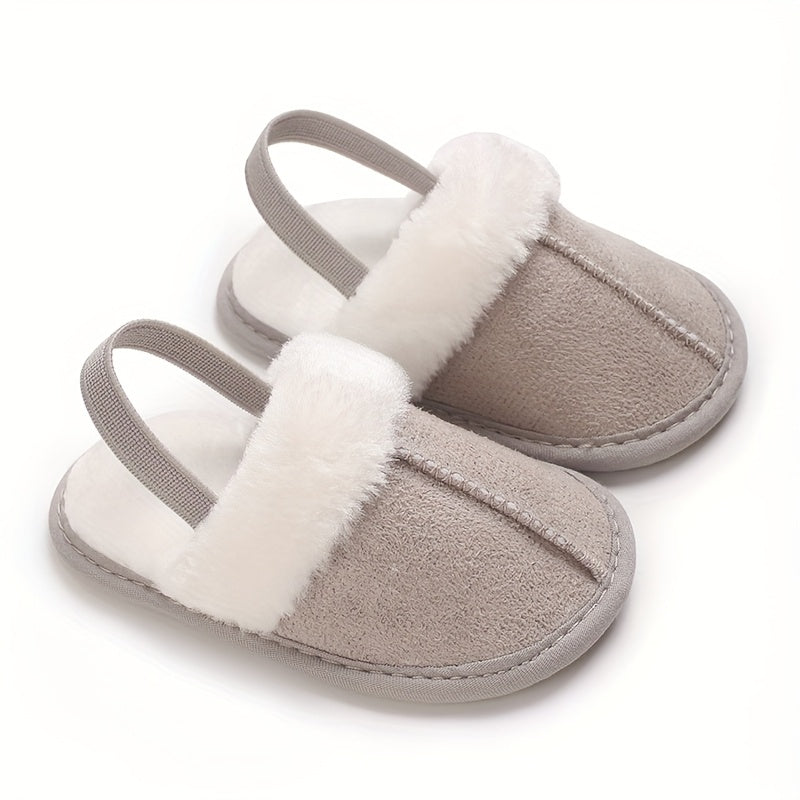 Cozy Plush Baby Girl Slippers - Soft, Non-Slip Sole for Indoor Comfort | Cute & Warm for 0-1 Year Olds | Perfect for Spring/Fall, Leisure Style, Spring/Autumn