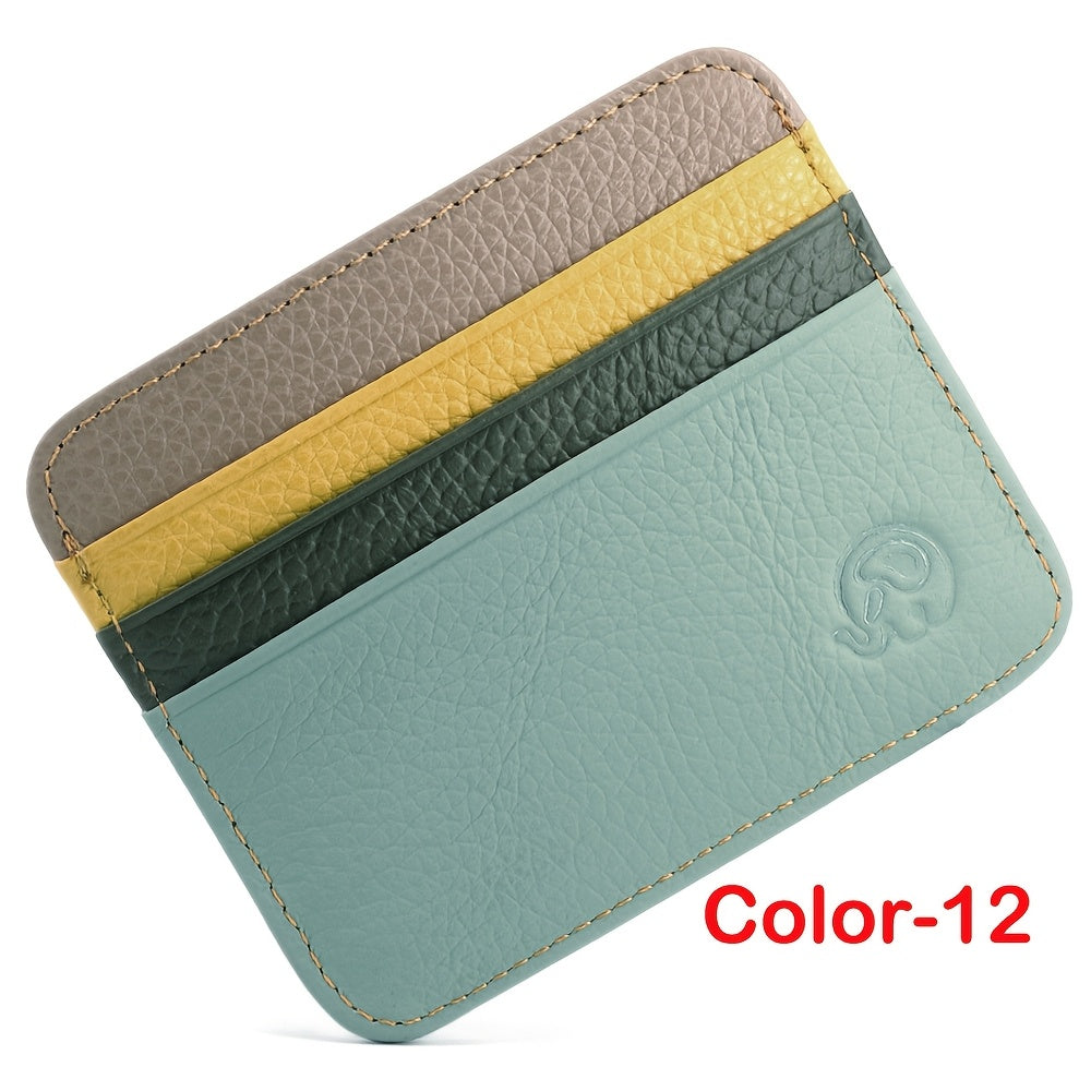 Minimalist Credit Card Holder Anti-theft Leather Wallet, Slim Front Pocket Wallet Christmas Gift
