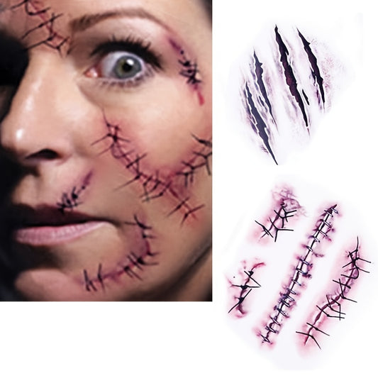Halloween Realistic Blood Stain Scar Pattern Stickers