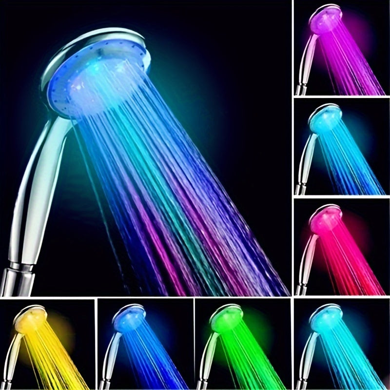 LED Luminous Shower Handheld Small Flower Shower Color Changing No Battery Water Power Generation