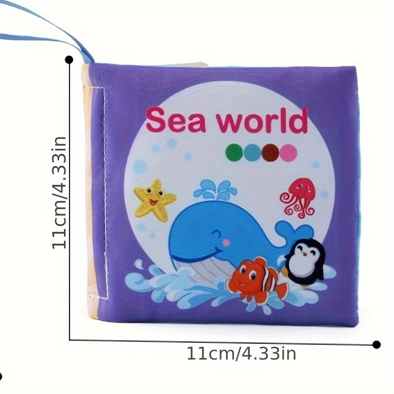 8 & 5 & 3 Soft Cloth Baby Book Sets Cognitive Cloth Books Fruit Animal Educational Toys, Early Education Cloth Books Are Tear-Resistant And Washable Cloth Books with Vivid Fruit, Animal And Ocean Themes Promote Early Learning