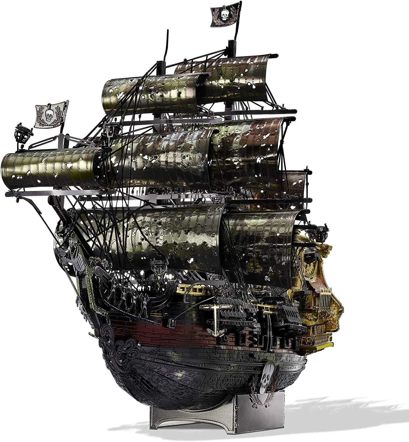 Piececool Metal 3D Puzzles for Adults, Flying Dutchman Pirate Ship Model Kits, 3D Watercraft Model Building Kit, DIY Craft Kits Difficult 3D Puzzles for Family Time, Great Birthday Gifts