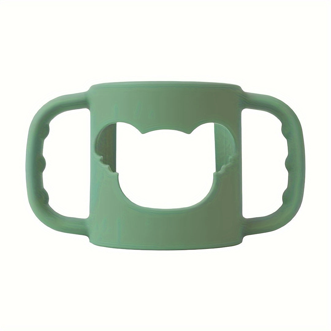[Silicone Baby Handle] Soft Elastic Silicone Baby Bottle Handle With Cartoon Pattern | Daily Use Baby Bottle Accessories | Suitable For Most Neck Bottles