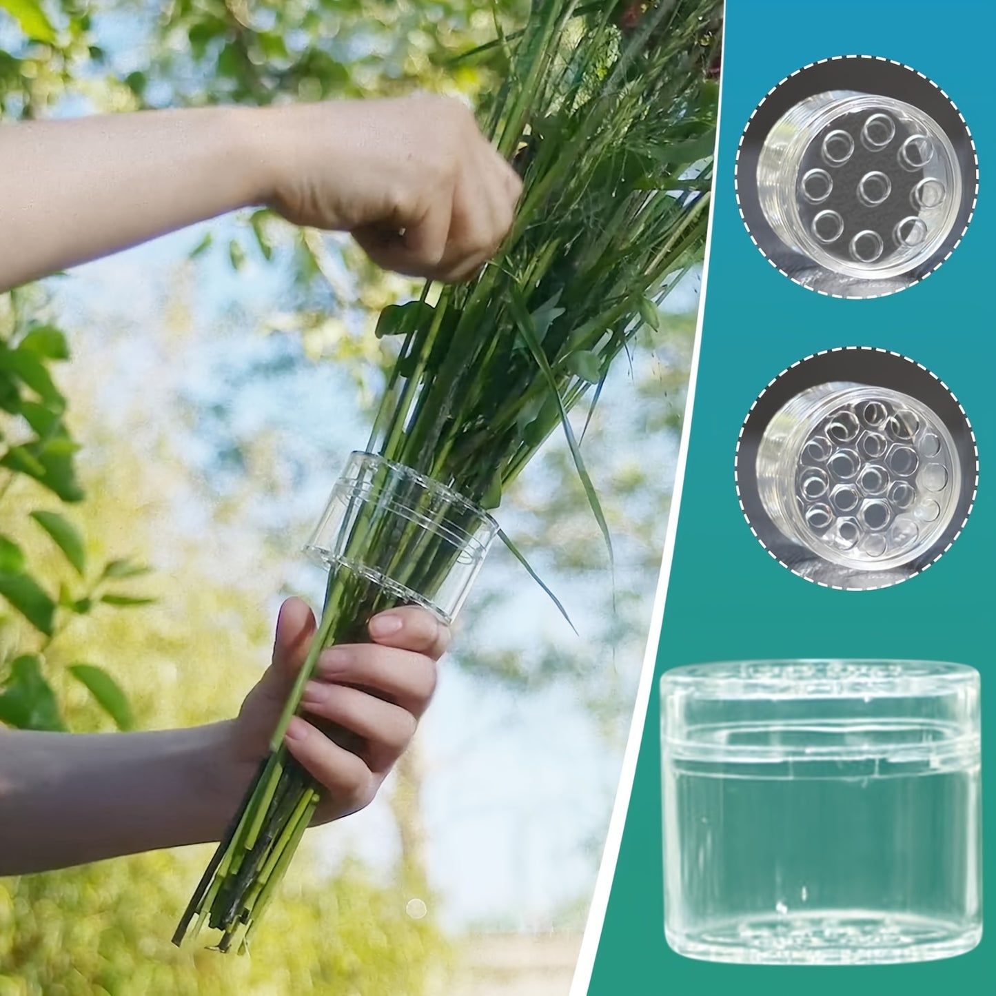 2pcs (L+S) Transparent Flower Arranger Spiral Ikebana Stem Holde Spiral Flower Arrangement Stem Holder