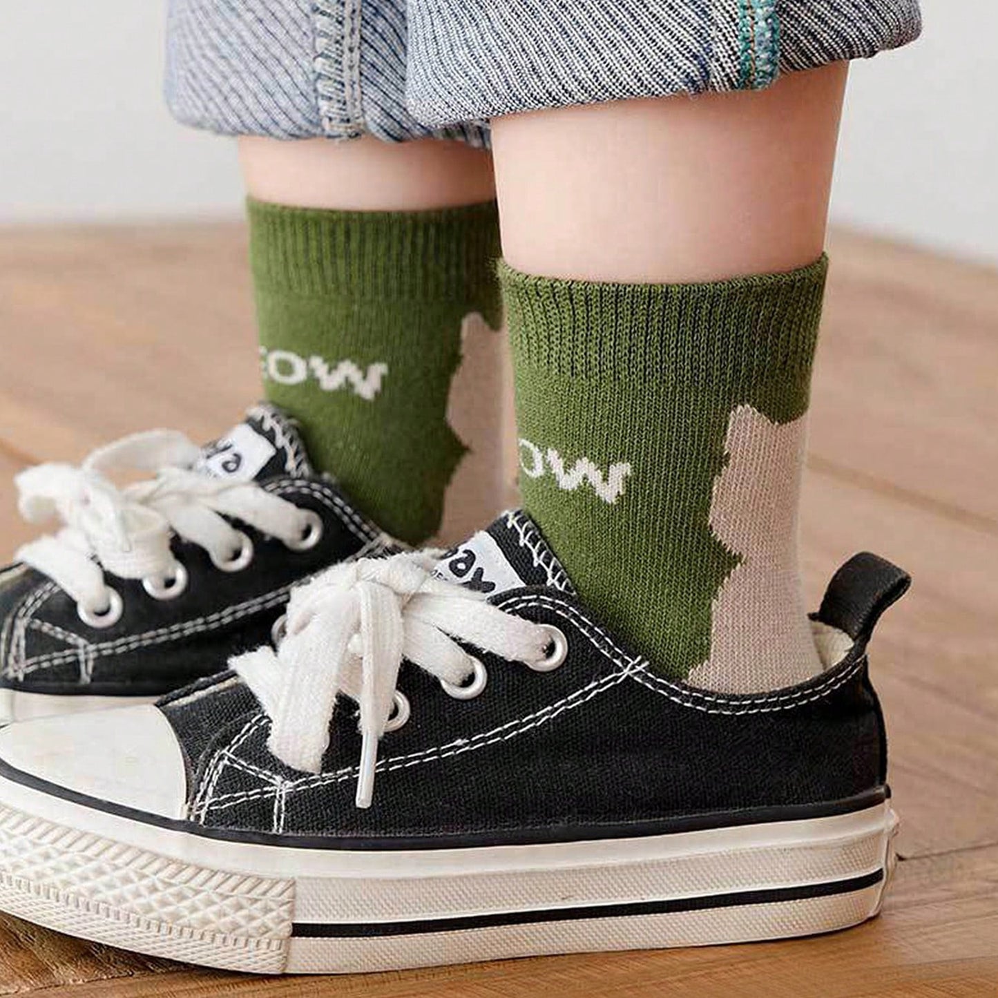 5 Pairs of Four Seasons Baby Socks Spring And Autumn Cartoon Kitten Winter Medium Tube Socks Boys Girls Socks