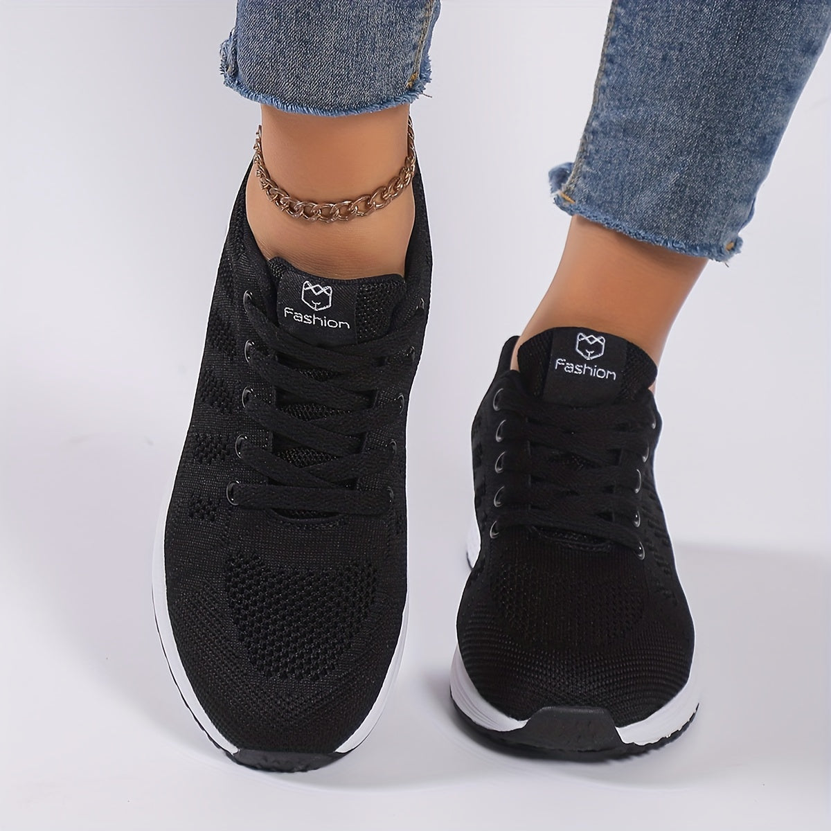 Women' Lightweight Platform Sneakers Suitable for Running, Dressy Casual & Office - Low-Top Striped Lace-Up Shoes with Cushioned Sole, Breathable Fabric Upper, Spring for Workouts, Daily Wear & Athletics (Ideal for Beginners