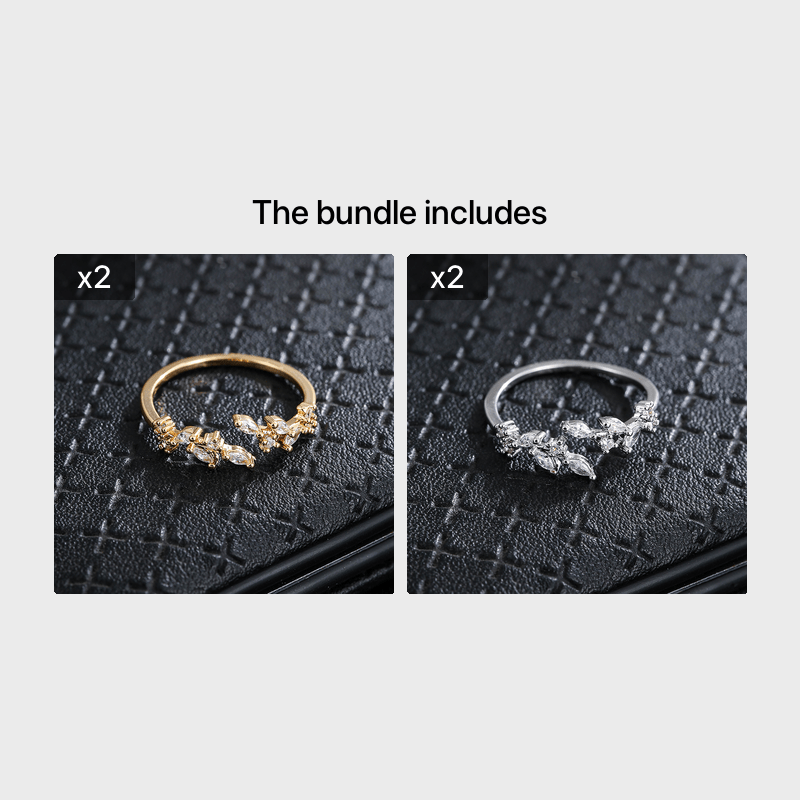 1pc Elegant Leaf Design Ring, Copper Material, Synthetic Zirconia Mosaic, Perfect for Daily and Party Occasions