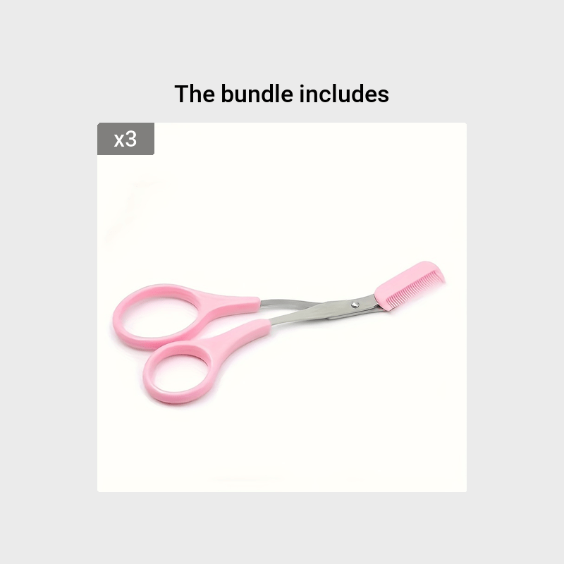 Eyebrow Scissors With Comb, Stainless Steel Eyebrow Trimming Curved Scissors For Women And Men, Fashion Eyebrow Hair Remover Tool