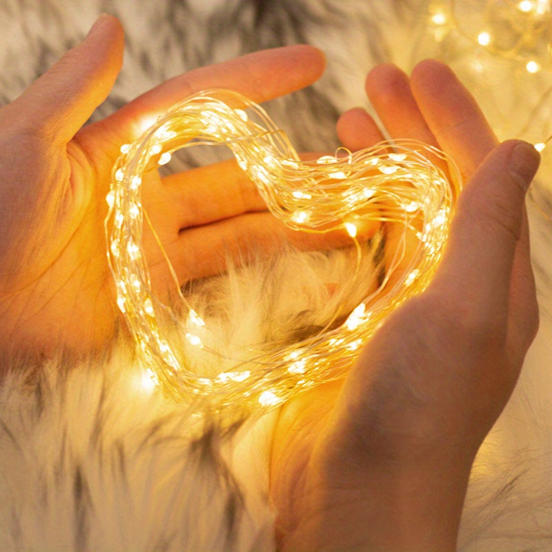 1pc String Lights Suitable for Bedroom, Party, Wedding, Christmas and Halloween Decoration Light 50/100LED