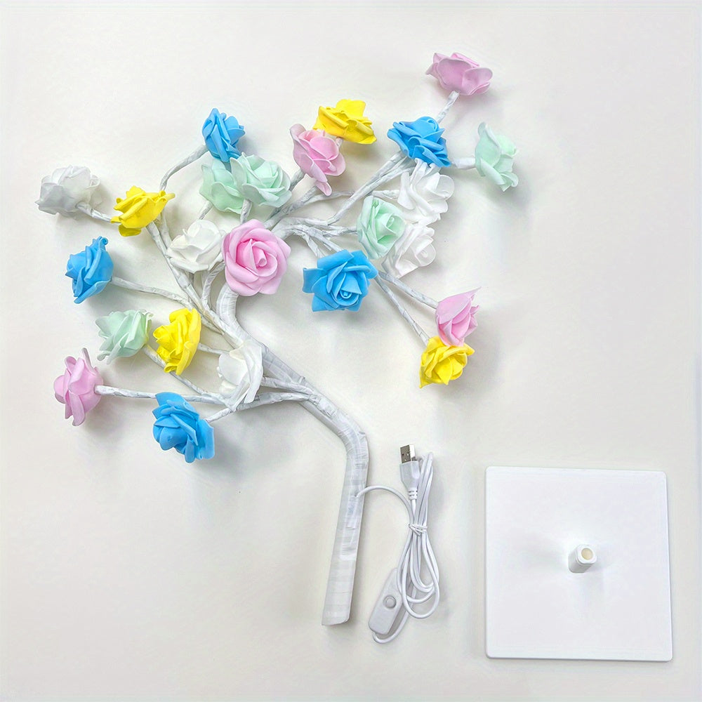 USB Powered Rose Tree Lamp, Shenzhi Tech LED Light Flower Night Light For Home Living Room Halloween Christmas Desk Decor
