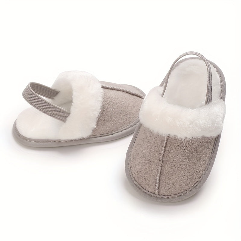 Cozy Plush Baby Girl Slippers - Soft, Non-Slip Sole for Indoor Comfort | Cute & Warm for 0-1 Year Olds | Perfect for Spring/Fall, Leisure Style, Spring/Autumn