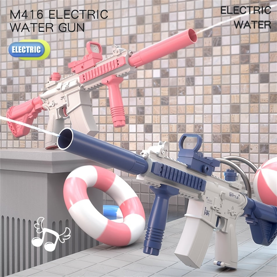 M416 Automatic Summer Electric Toy Water Gun Large-capacity Water Gun Beach Outdoor Water Fight Swimming Pool, As Halloween, Chrismas Gift