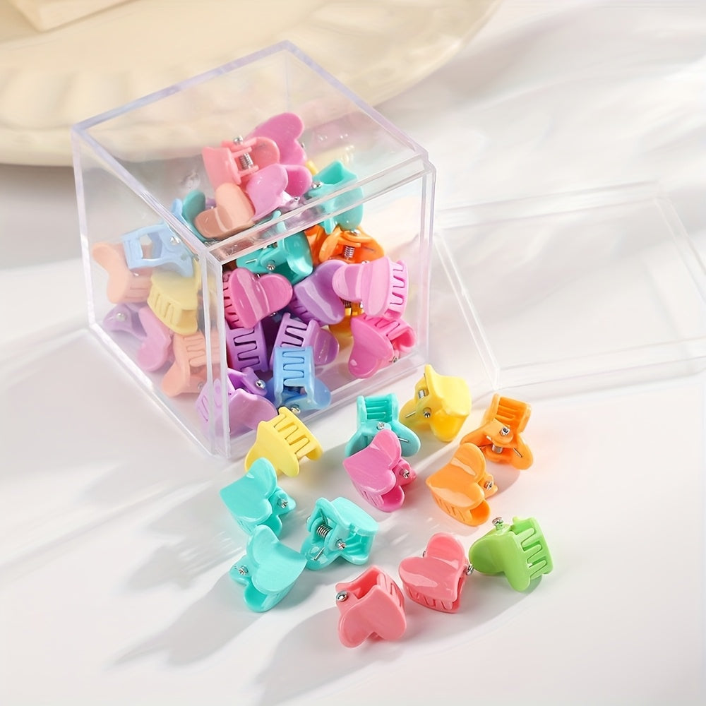[Cute Hair Clips] 30 Colorful Small Flower Hair Clips, Cute Hair Accessories | Children's Butterfly and Star Hair Clips