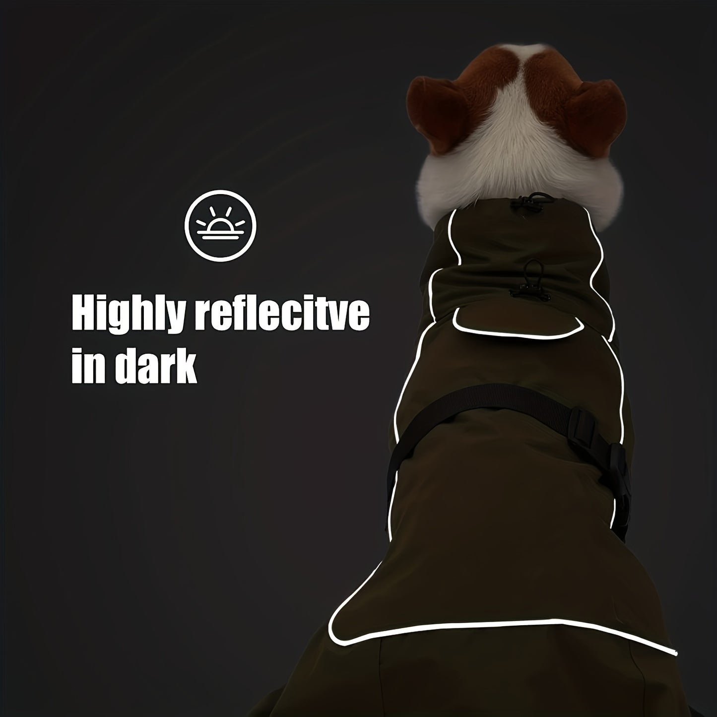 Military-Style Warm Jacket for Dogs