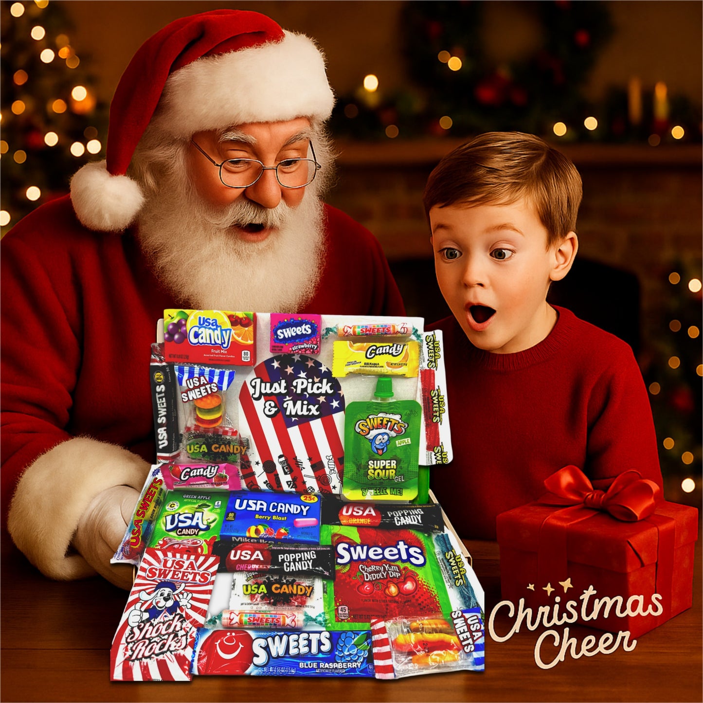 Just Pick & Mix American Sweets Selection Box Hamper Including Your Favourite Brands From The USA - Christmas Gift for Boys, Girls and Kids!