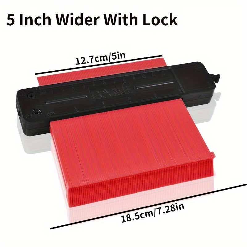 GOXAWEE Contour Gauge Profile Tool, 12.7cm/25.4cm Adjustable Lock, Precisely Copy Irregular Shape Duplicator For Flooring, Construction, Carpenter, DIY Handyman