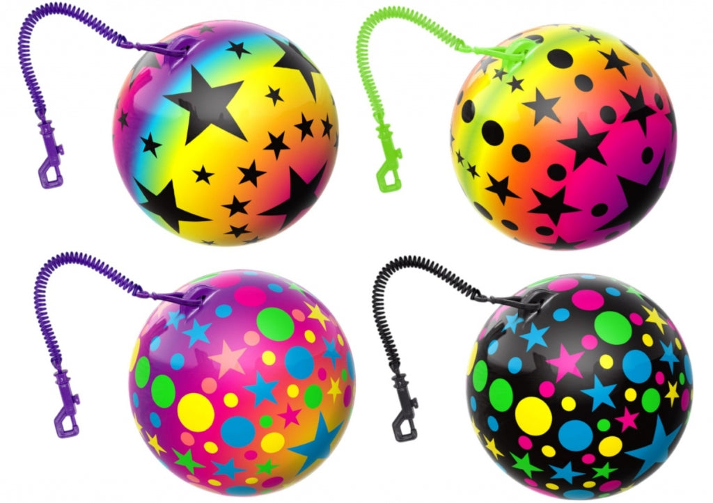 Stars Bright 10" ( 25cm ) Football With Keychain / Keyring