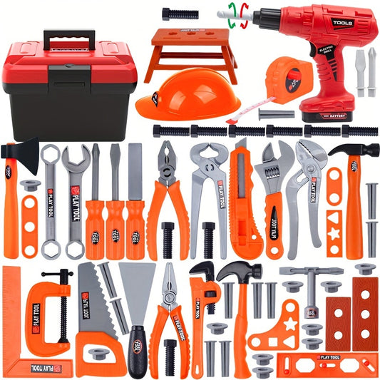 Electric Toy Drill Set: Stimulate Your Child's Imagination With This Fun Construction Studio Toy!, Halloween, Christmas, And Thanksgiving Day Gift