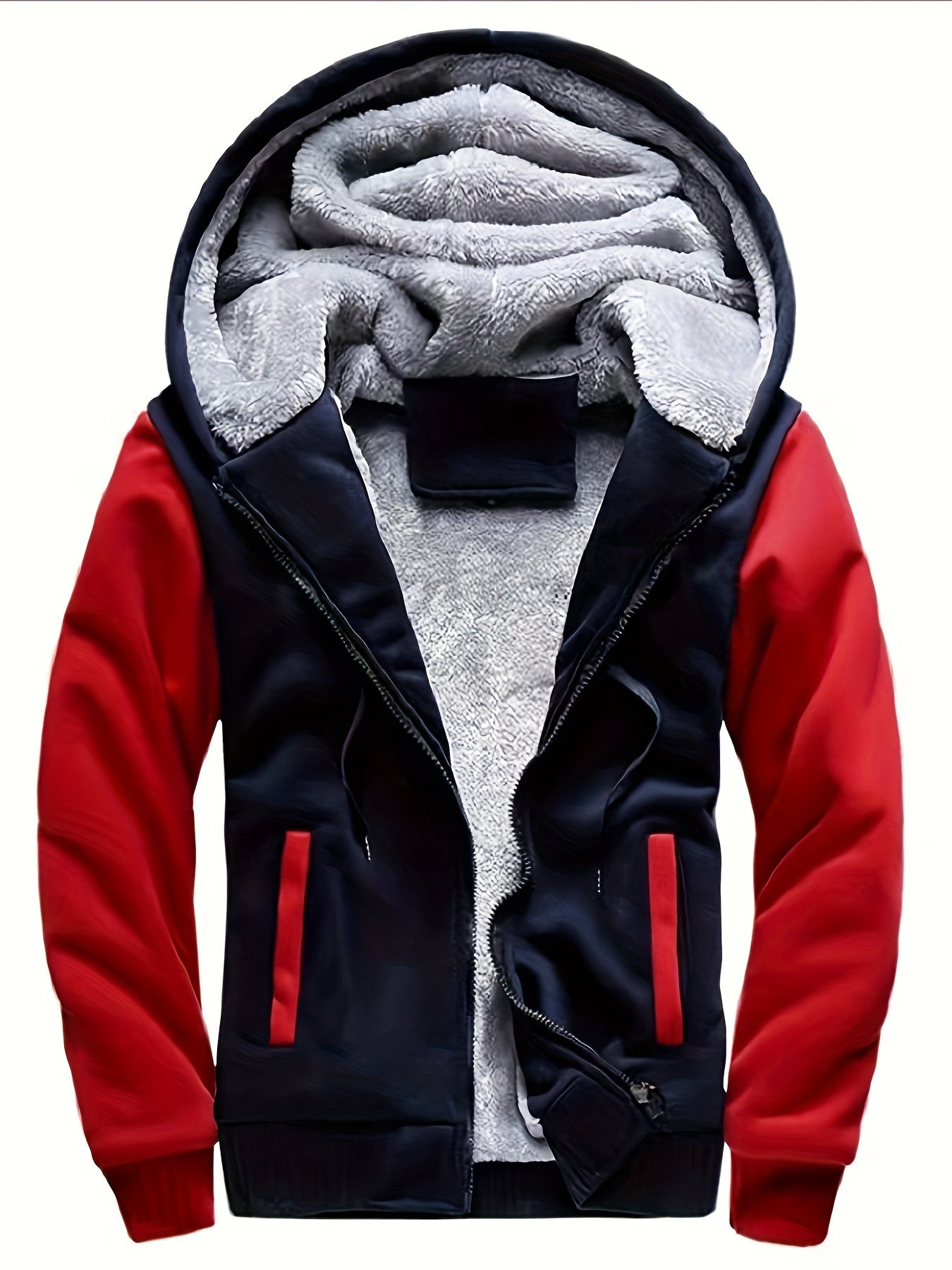 Mens Winter Insulated Zip Up Hooded Jacket - Thick & Padded for Ultimate Warmth, Stylish & Comfortable, High-Performance Best Seller - Ideal for Cold Weather