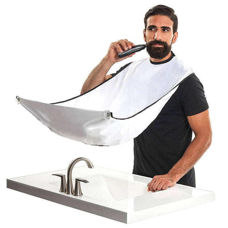 Men's Shaving Apron Beard Catcher Cape Grooming Bib Facial Hair Removal Adult Bib Razor Cleaning