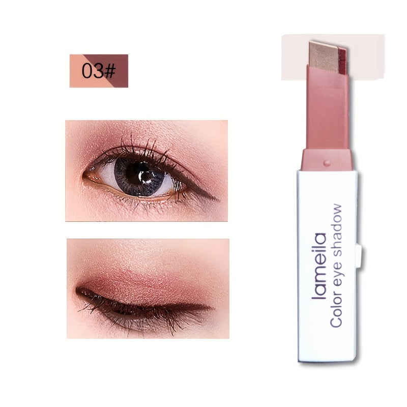 Double Color Gradient Eyeshadow Stick Waterproof And Long-Lasting Eye Makeup