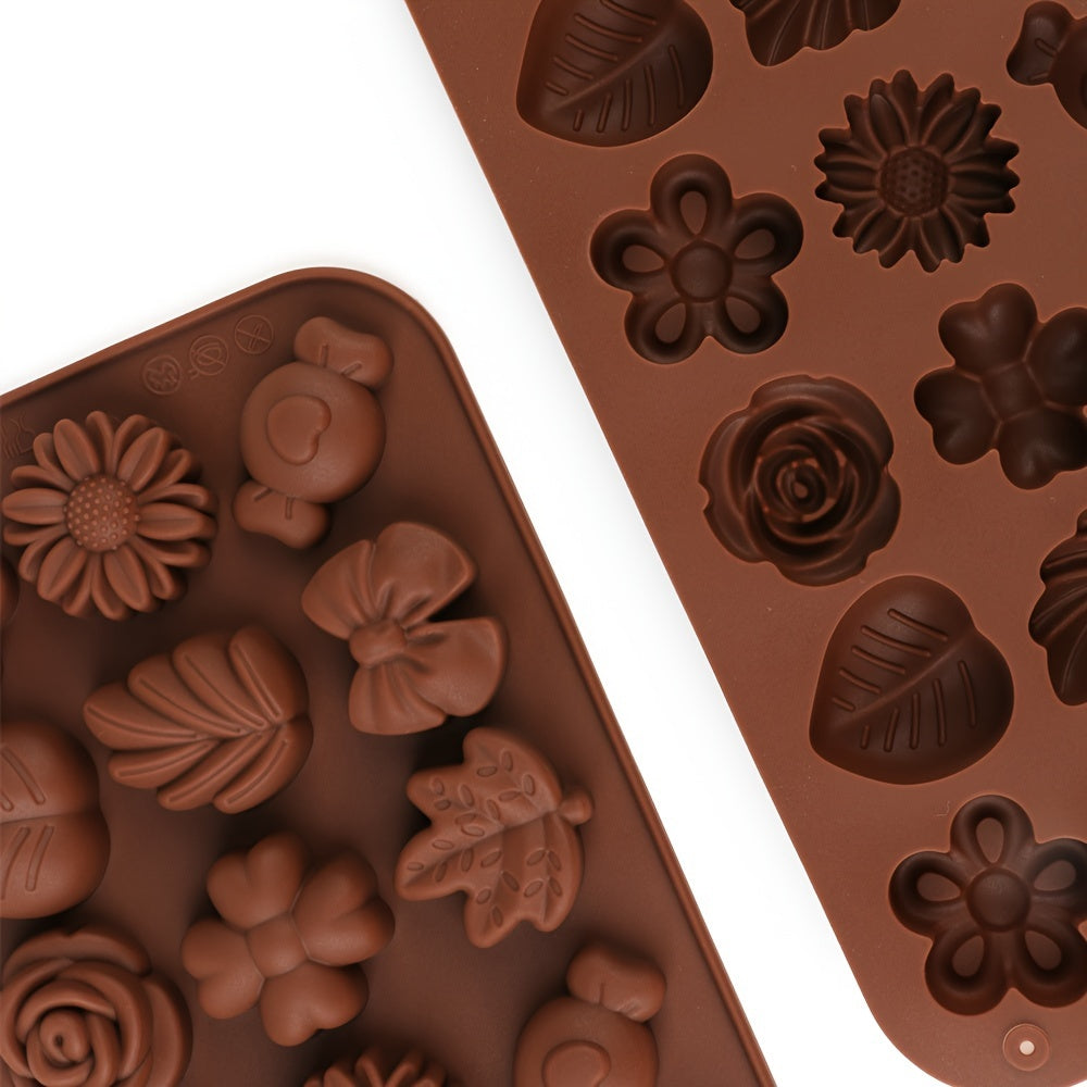 18-Cavity Silicone Chocolate Mold - Flower Shaped, BPA-Free for DIY Candy & Baking - Perfect for Weddings, Holidays & Parties
