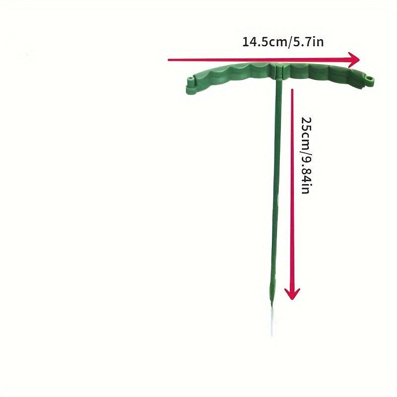 [Popular Choice] 4pcs 9.84in-Plastic Plant Support Pile Frame Greenhouse Arrangement Semicircle Fixed Rod Indoor Flower Plant Vine Climbing Bracket