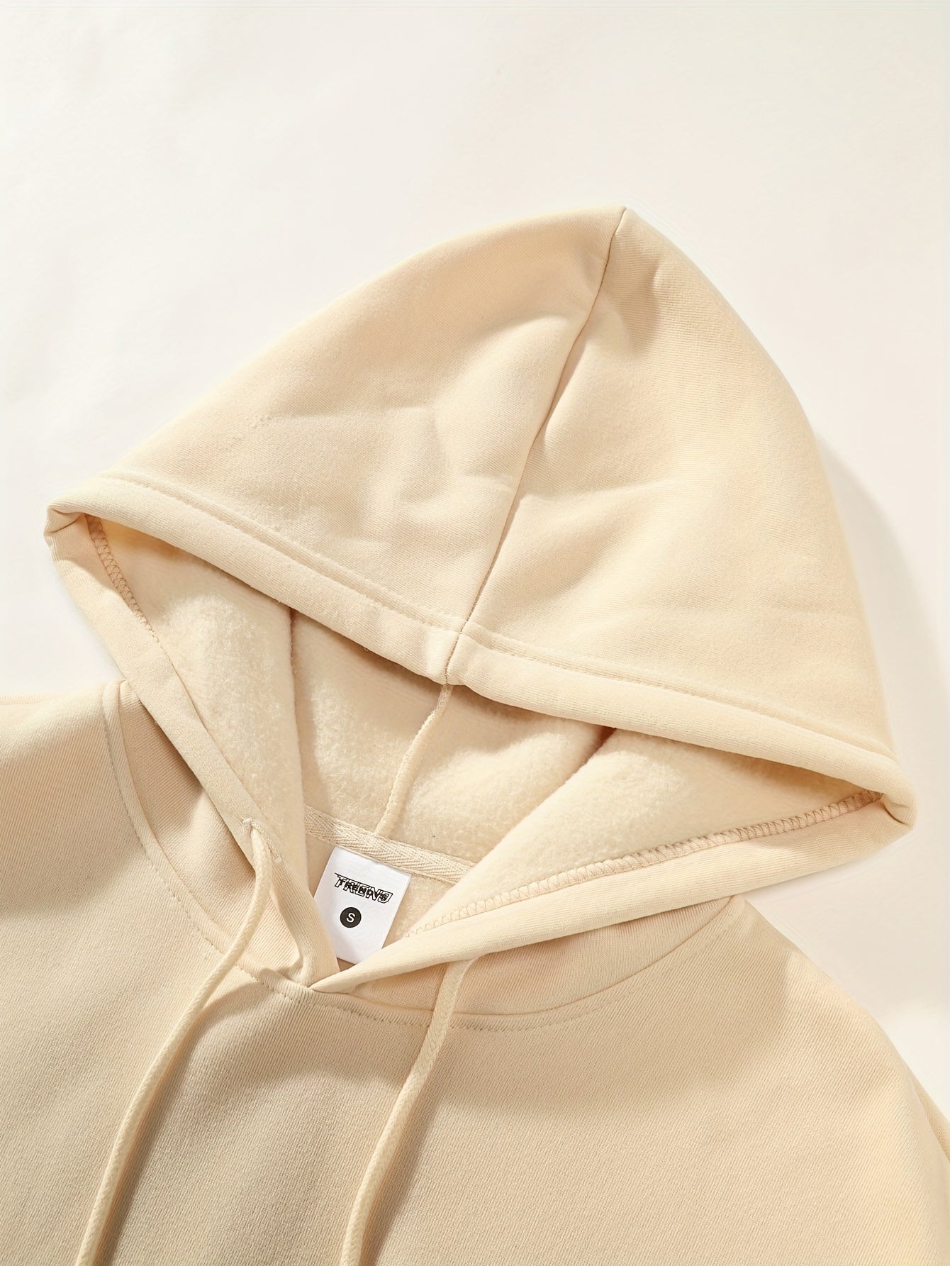 [Dragon Print Hoodie] White Polyester Dragon Print Hoodie - Casual & Trendy, Long Sleeves, Drawstring Hood - Streetwear Style