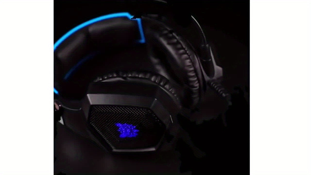 ONIKUMA K8 Wearable Gaming Headset For Computer With Microphone Wired Headset-gaming Headphones For PS4/PS5/Xbox One/PC With LED Lights, For Playstation Headset With Noise Reduction 7.1 Surround Sound Over-Ear And Wired 3.5mm