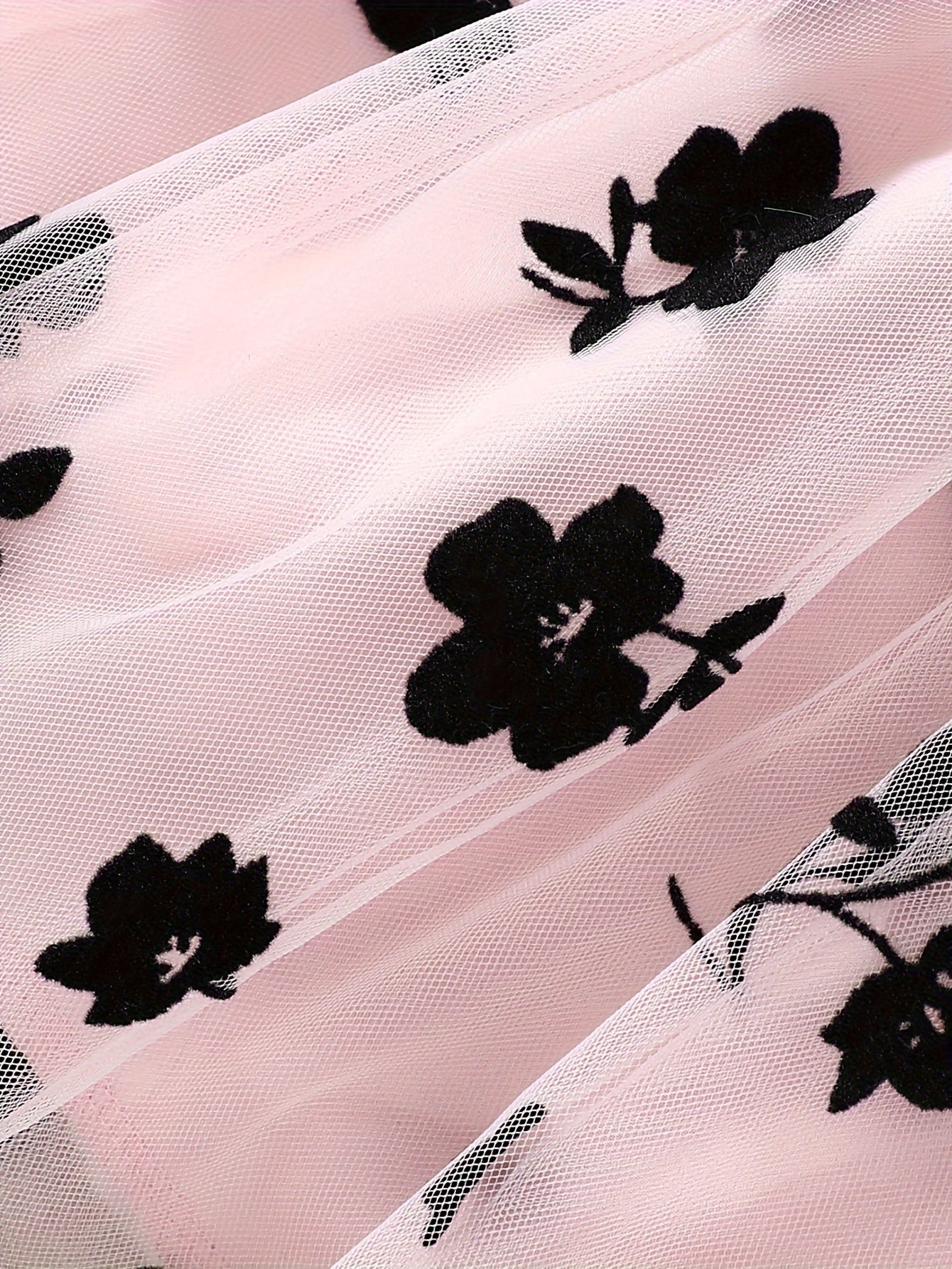 Splicing Flower Graphic Cami Tutu Dress Girls Summer Clothes Party Gift