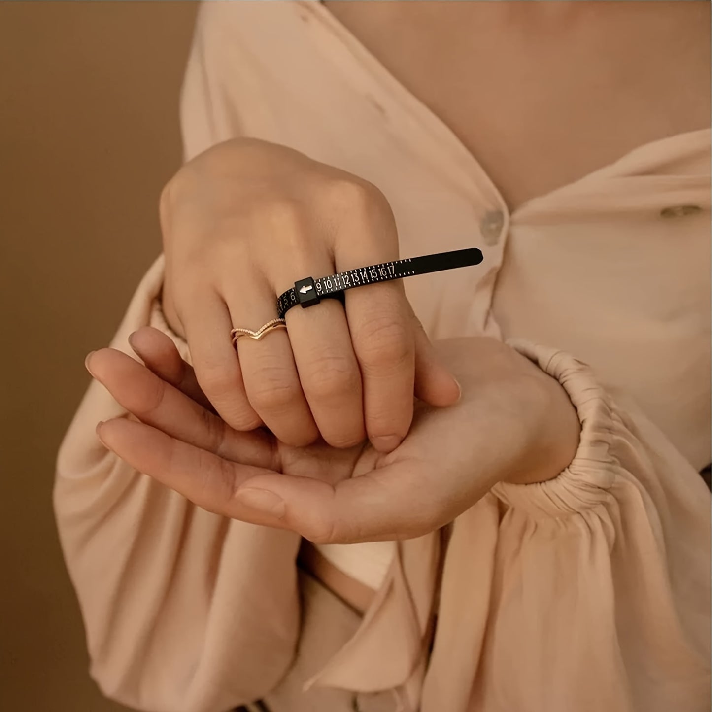 [Ring Size Measuring Tool] Reusable Finger Measuring Tool with Scale | Ring Size Measuring Tape for US Sizes - 1pc