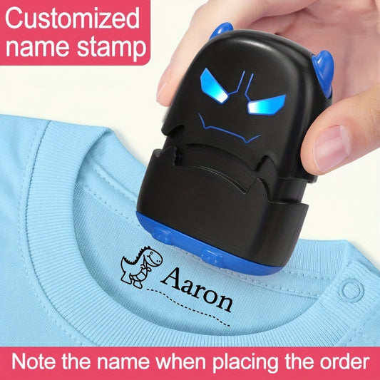 1pc Black Baby Name Stamp Custom-made DIY Gift for Children Seal Student Clothes Chapter Not Easy to Fade Security Cute Monsters Toy