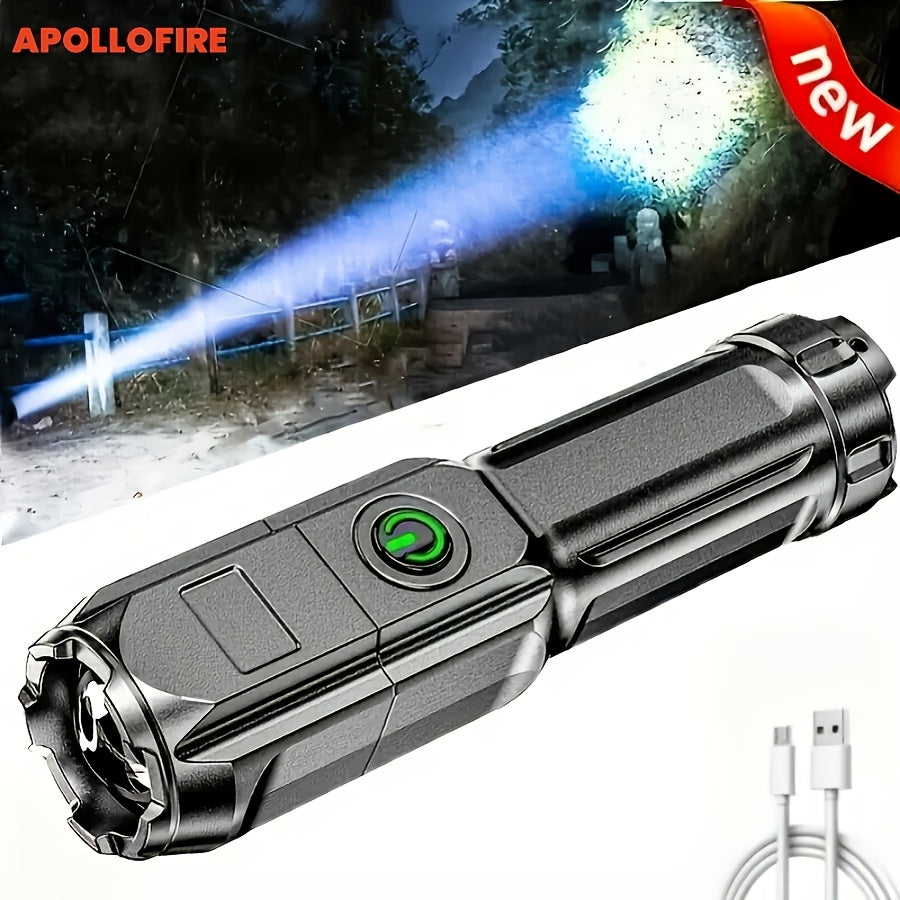 IPX4 Water Resistant, APOLLOFIRE Flashlight with Zoom & Focusable Beam - Portable, - Zooming Torch Suitable for Camping, Emergencies, Use - Compact & Powerful Flashlight