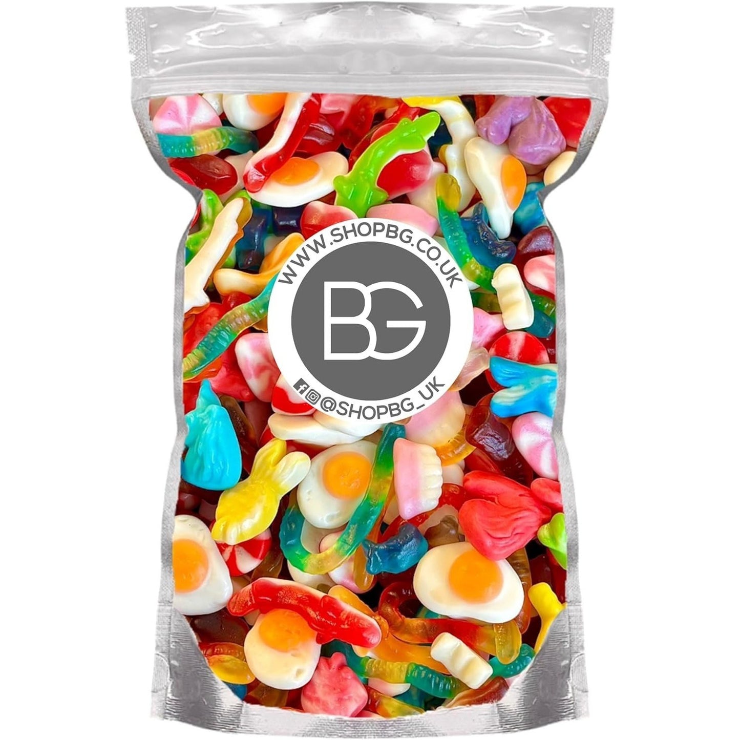 BG 800g Pick & Mix Sweets - Quality Large Retro Candy Sweeties Fresh Assortment, Fizzy, Jelly, Non-Fizzy, Gluten Free, Mixed 800g - Choose Your Pouch