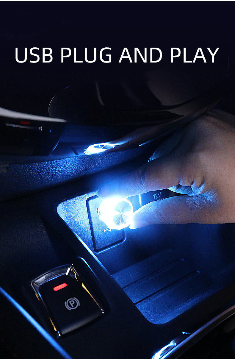 Car Mini USB LED Atmosphere Light Indoor Environment Decoration Mood Light Car PC Computer Portable Light Plug And Play Super Bright