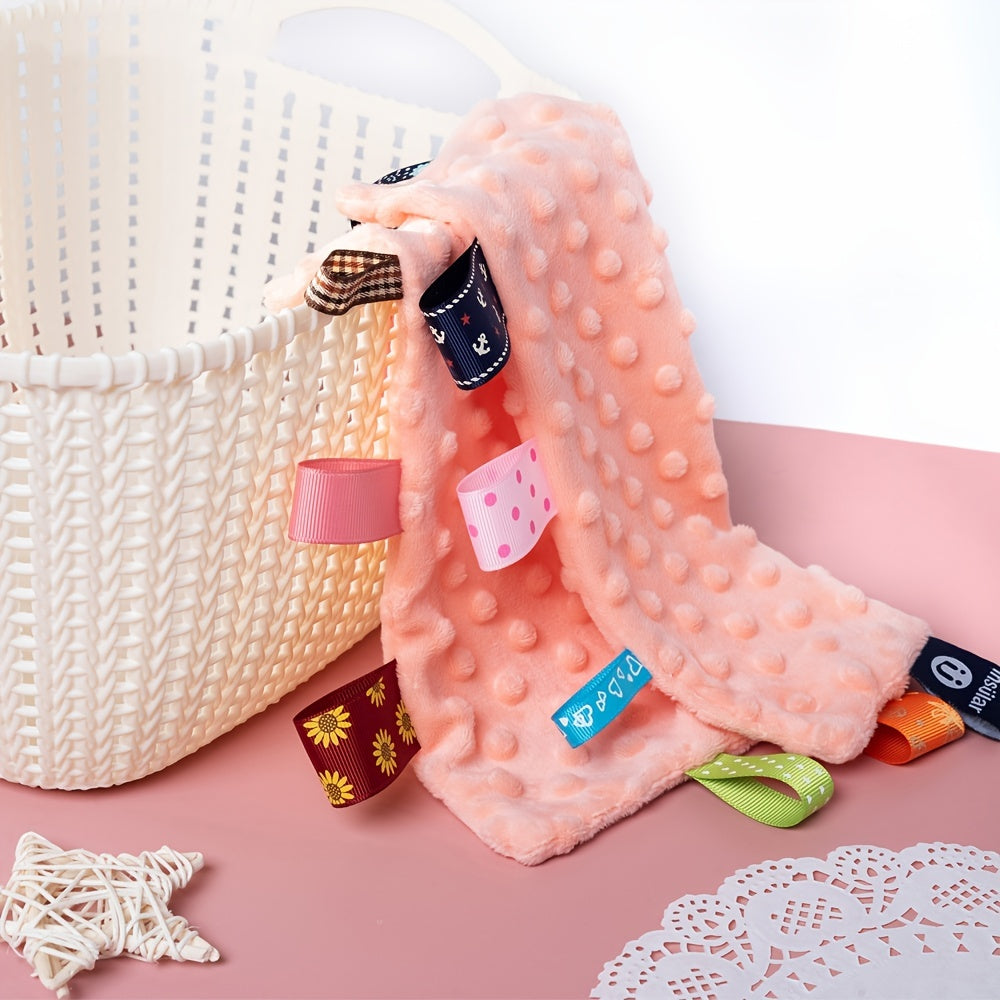 0-1 Year Olds Soft Knit Hat & Bib Set - Square, Comfortable Polyester with Floral & Plaid Patterns, Ideal for Birthdays or Holidays, Hand Wash Only, Toddler Clothing|Floral Bib Set|Soft Texture