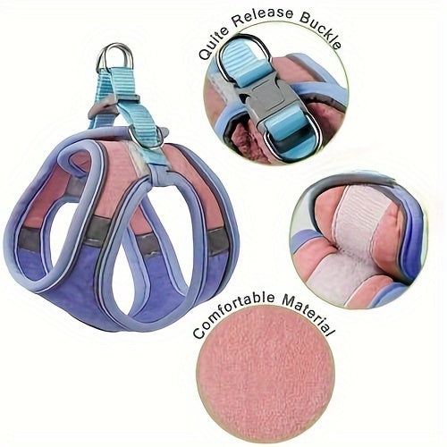 Escape-Proof Cat Harness Vest: Adjustable, Anti-Leak Walking Leash For Your Furry Friend!