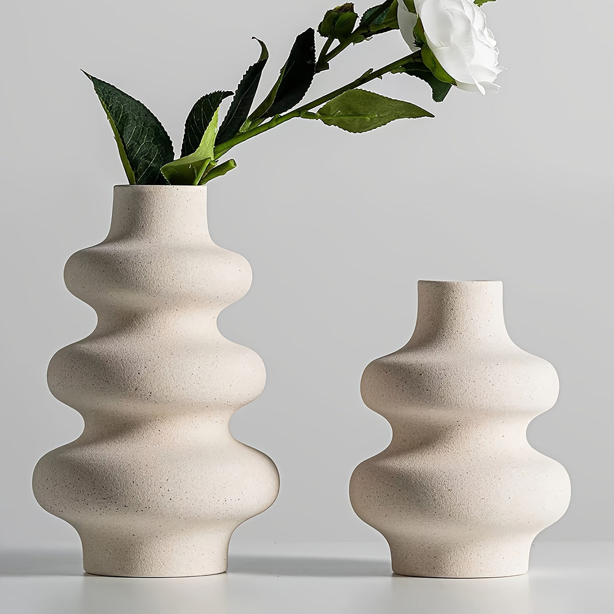 Boho-Elegant Spiral Ceramic Vase: Perfect for Home & Wedding Decor, Ideal for Special Occasions - A Thoughtful Gift