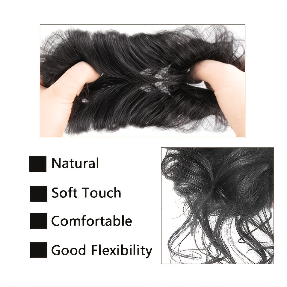 Add Volume And Style with Synthetic Messy Curly Hair Bun Chignon Scrunchy Hair Band! Hair Halloween Christmas