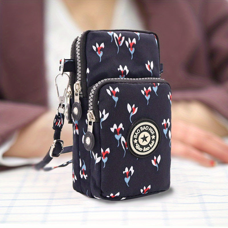 1pc Unisex Nylon Passport Holder - Retro Zipper Closure, Adjustable Strap - Going Out Essentials | Lightweight & Compact | Wet Wipe Clean