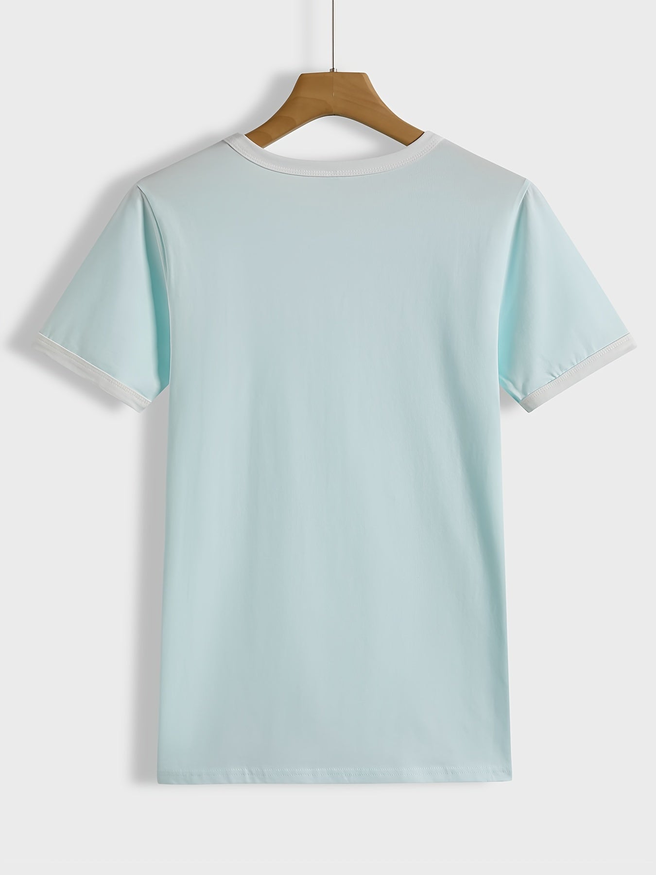 Summer Loose Crew Neck Short Sleeve Casual Simple T-shirt, Women's Clothing